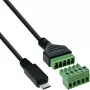 InLine 92504C Kabeladapter Micro USB / Klemmleiste, 5-polig Schwarz, Grün