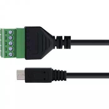 InLine 92504C Kabeladapter Micro USB / Klemmleiste, 5-polig Schwarz, Grün
