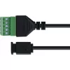 InLine 92504D Drahtverbinder Micro-USB / Klemmleiste, 5-polig Schwarz, Grün