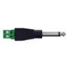 InLine 92504M Drahtverbinder 6,35 mm 2-poliger Klinkenstecker TS / Reihenklemme 2 Klemmen Schwarz, Grün