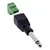 InLine 92504M Drahtverbinder 6,35 mm 2-poliger Klinkenstecker TS / Reihenklemme 2 Klemmen Schwarz, Grün