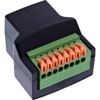 InLine 92505E Kabelverbinder RJ45 8P8C / Reihenklemme, 8-polig Schwarz