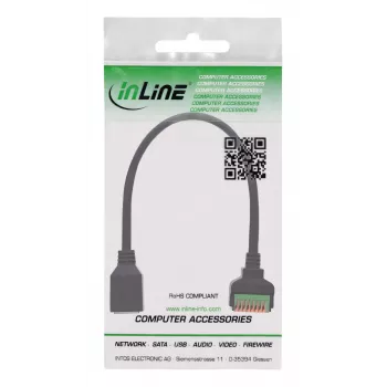 InLine 92505H Drahtverbinder RJ45 Cat.5e 8P8C / Klemmenblock, 8-polig Schwarz