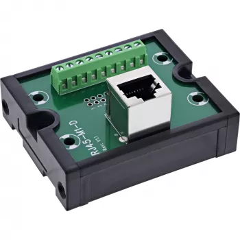 InLine 92505J Drahtverbinder RJ45 8P8C / Klemmleiste, 9-polig, Schwarz, Grün