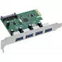 InLine 76666M Schnittstellenkarte/Adapter Intern USB 3.2 Gen 1 (3.1 Gen 1)