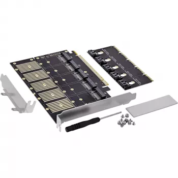 Schnittstellenadapter InLine 76619G — PCIe/SATA-Erweiterungskarte