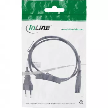 InLine 16154 Netzkabel Schwarz 1,5 m CEE7/16 IEC C7