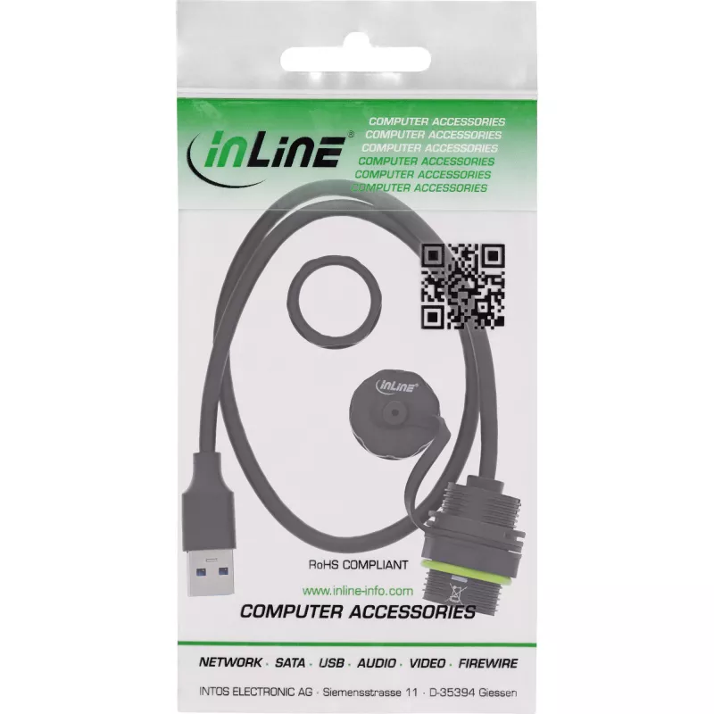 USB-Adapter (Gender Changer) InLine 69927S — USB-A-Buchse auf USB-A-Buchse