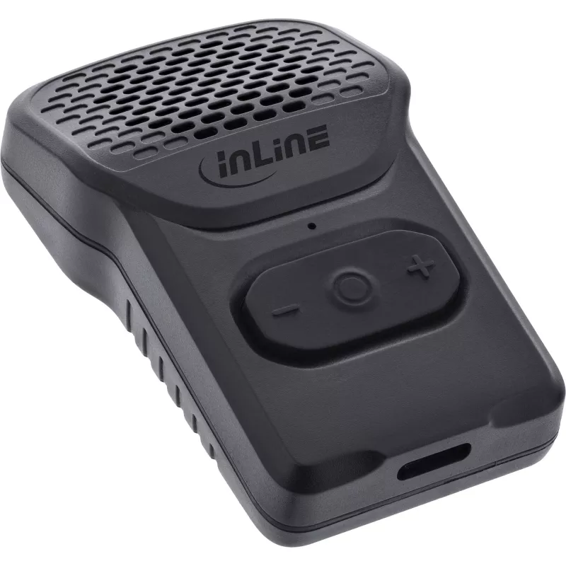 Mono tragbarer Lautsprecher InLine 55383 — Schwarz, Treiber 2,8 cm, Bluetooth 2,4 GHz (Reichweite 10 m)