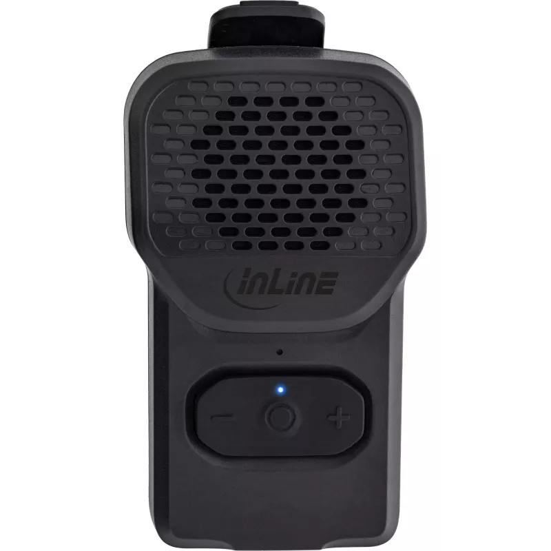Mono tragbarer Lautsprecher InLine 55383 — Schwarz, Treiber 2,8 cm, Bluetooth 2,4 GHz (Reichweite 10 m)