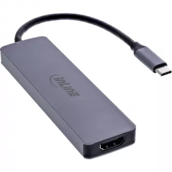InLine 33271A Schnittstellen-Hub USB 3.2 Gen 1 (3.1 Gen 1) Typ-C 5000 Mbit/s Grau