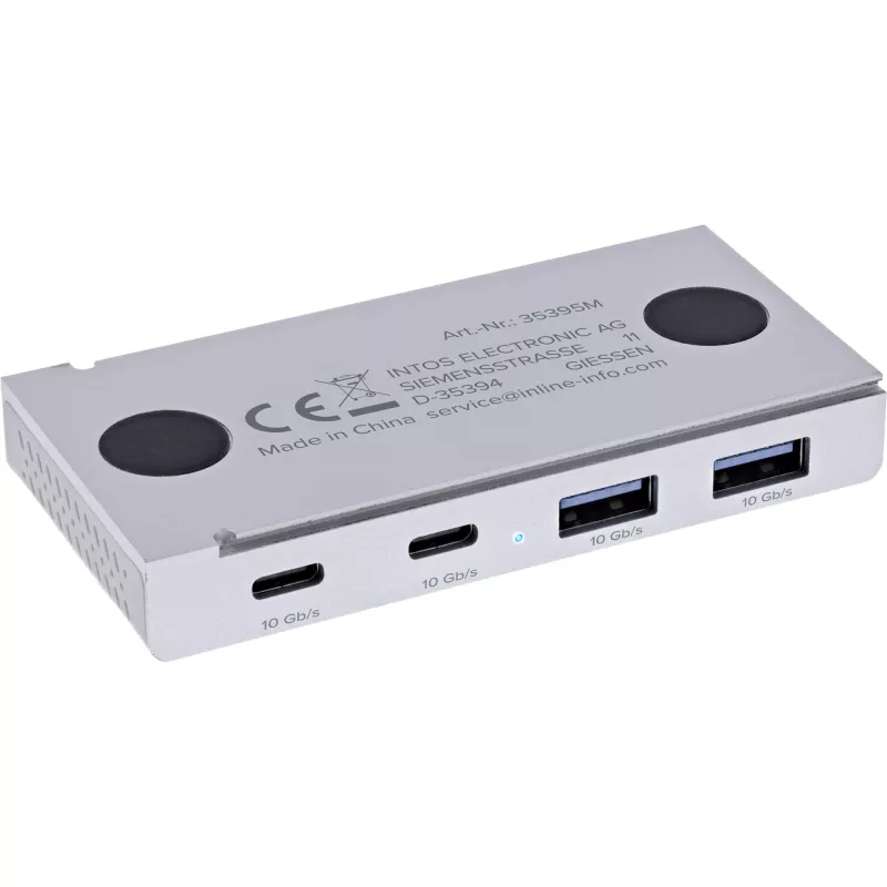 InLine 35395M Schnittstellen-Hub USB 3.2 Gen 2 (3.1 Gen 2) Type-C 10000 Mbit/s Silber