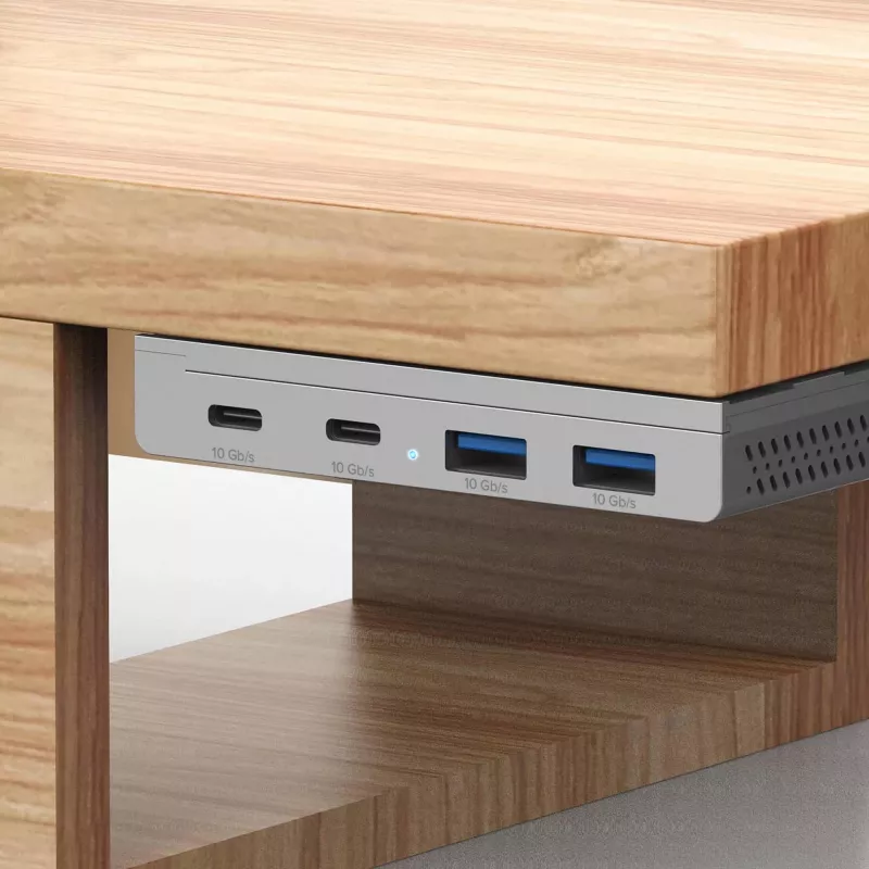 InLine 35395M Schnittstellen-Hub USB 3.2 Gen 2 (3.1 Gen 2) Type-C 10000 Mbit/s Silber
