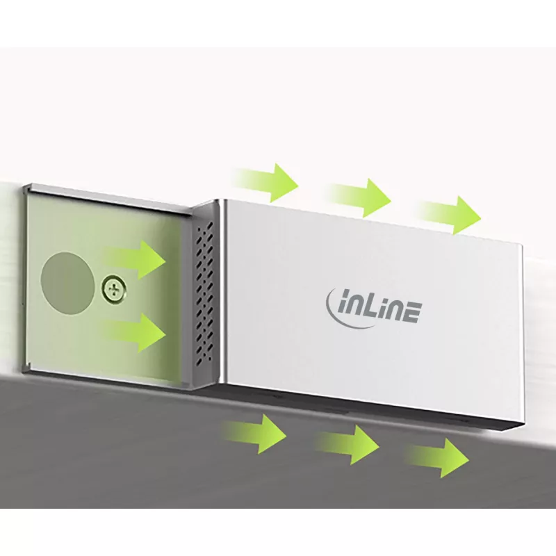InLine 35395M Schnittstellen-Hub USB 3.2 Gen 2 (3.1 Gen 2) Type-C 10000 Mbit/s Silber