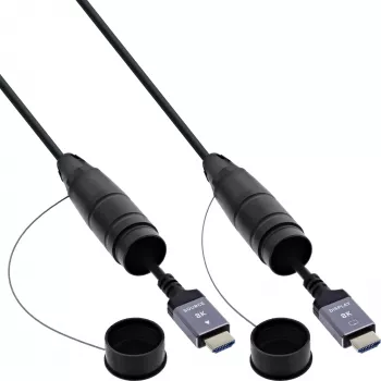 HDMI-Kabel InLine 17950T, 50 m, HDMI Typ A Stecker–Stecker, HDMI 2.1, 48 Gbit/s, schwarz