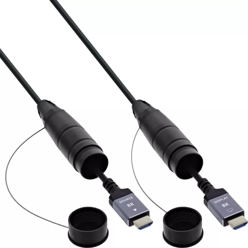 HDMI-Kabel InLine 17950T, 50 m, HDMI Typ A Stecker–Stecker, HDMI 2.1, 48 Gbit/s, schwarz