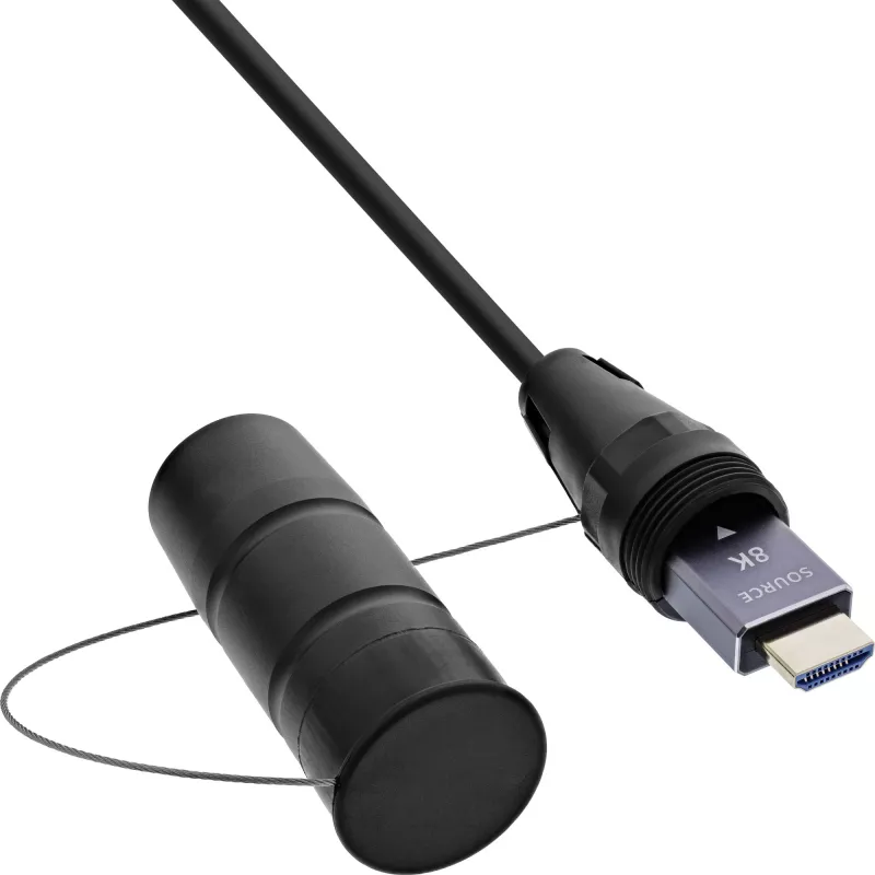 HDMI-Kabel InLine 17950T, 50 m, HDMI Typ A Stecker–Stecker, HDMI 2.1, 48 Gbit/s, schwarz