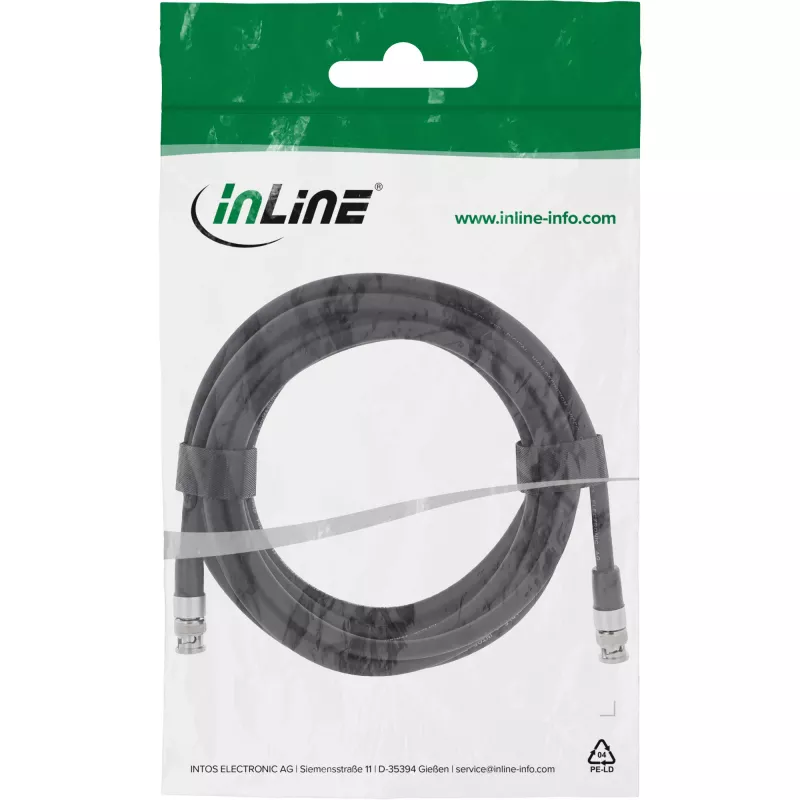 VGA-Kabel InLine 10803S — analoges Videokabel, Gewicht 228 g, Steckergröße ca. 15×15 mm