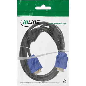 VGA-Kabel InLine 17715T — InLine VGA 17715T, Gewicht 199 g, Maße H15×B33 mm