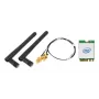 Wireless WLAN/Bluetooth Kit SHUTTLE WLN-M12 mit Intel AX210 M.2-Karte, Triband-Wi‑Fi 6E (2,4/5/6 GHz), 2x2, 2400 Mbit/s, externe Antennen
