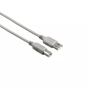 USB-2.0-Kabel HAMA 00200900 — 1,5 m, USB A auf USB B, grau