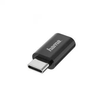 Adapter Hama 00200310 Micro-USB auf USB-C Schwarz