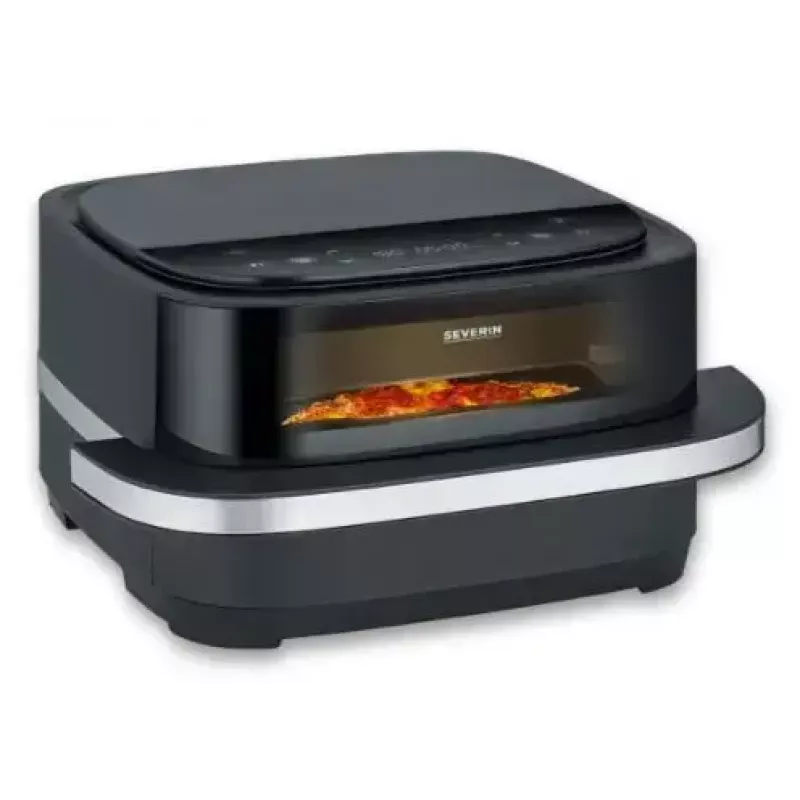 Pizzamaker Severin FR 2464 2200 W Schwarz Silber 1 Pizza