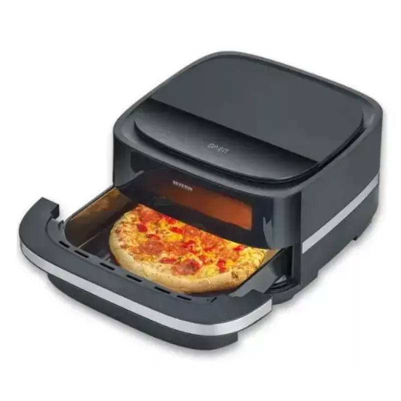 Pizzamaker Severin FR 2464 2200 W Schwarz Silber 1 Pizza
