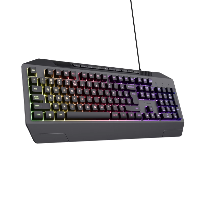 Trust GXT 836 EVOCX Tastatur Gaming USB Deutsch Schwarz