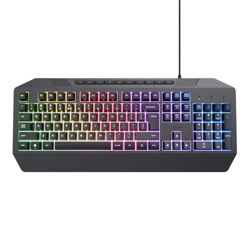 Trust GXT 836 EVOCX Tastatur Gaming USB Deutsch Schwarz