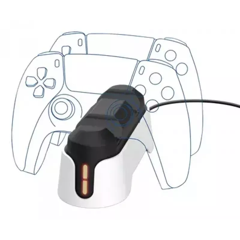 Ladestation Trust GXT 228 Dual für PlayStation 5 Schwarz Weiß