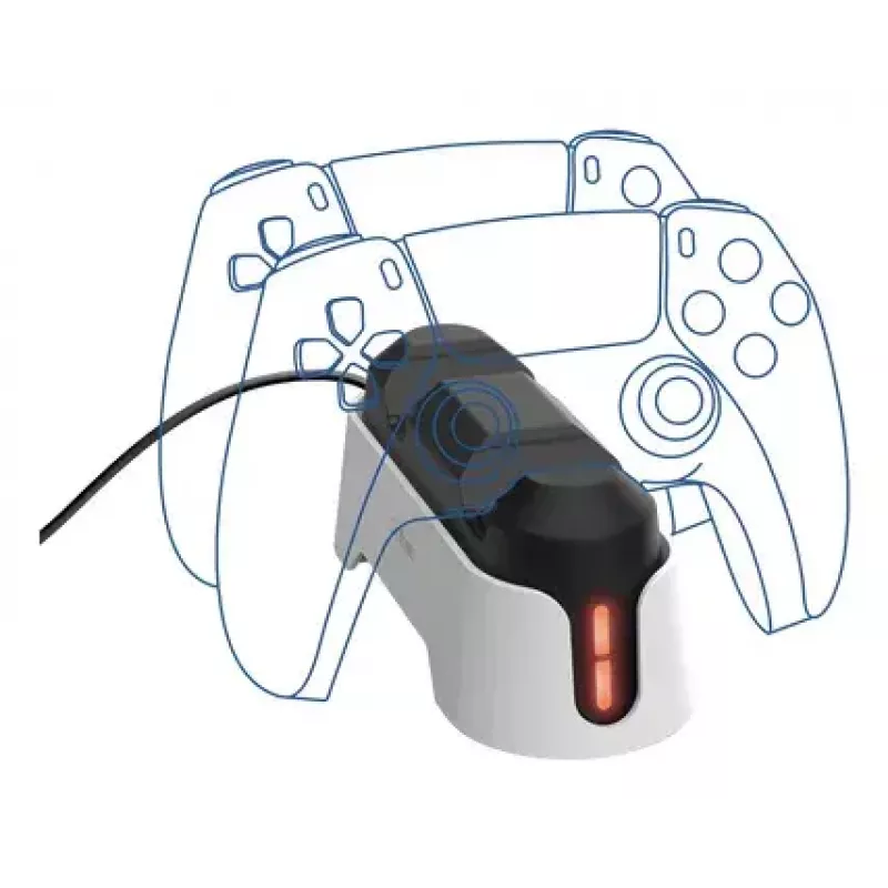 Ladestation Trust GXT 228 Dual für PlayStation 5 Schwarz Weiß