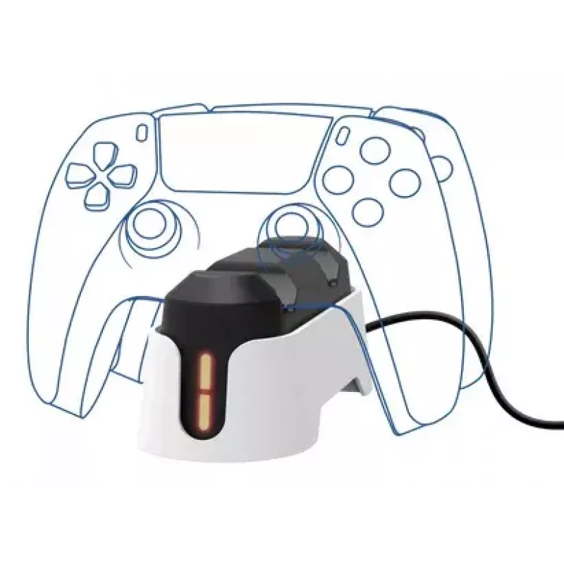 Ladestation Trust GXT 228 Dual für PlayStation 5 Schwarz Weiß