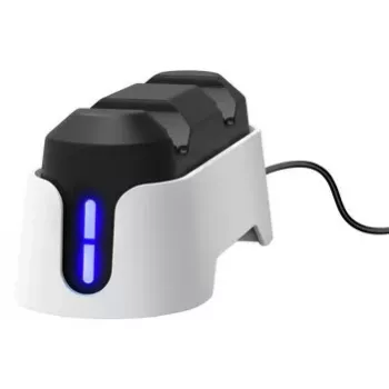Ladestation Trust GXT 228 Dual für PlayStation 5 Schwarz Weiß