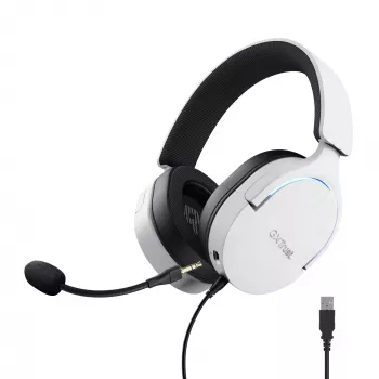 Trust GXT 490 FAYZO Headset, kabelgebunden, Kopfbügel, Motorrad, USB Typ-A, Schwarz, Weiß