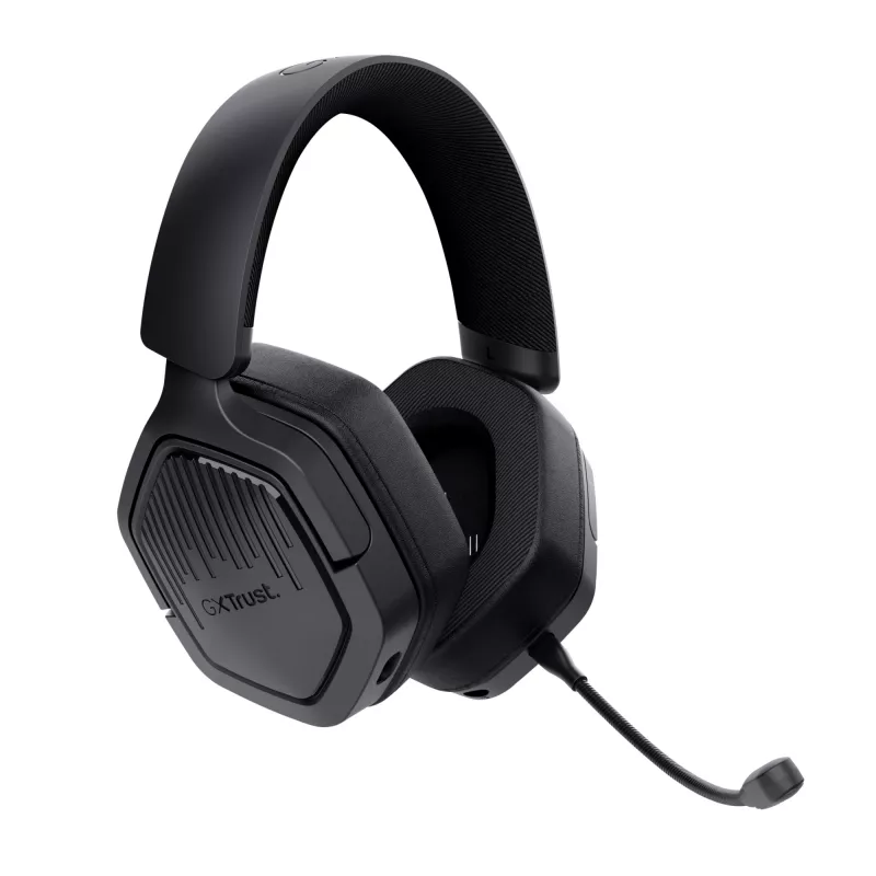 Trust GXT 493 Carus Headset Kabelgebunden & Kabellos Head-band, Helm Gaming USB Type-C / USB Type-A Bluetooth Schwarz