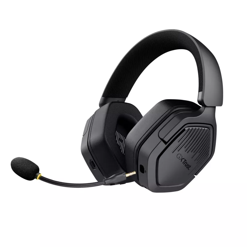 Trust GXT 493 Carus Headset Kabelgebunden & Kabellos Head-band, Helm Gaming USB Type-C / USB Type-A Bluetooth Schwarz