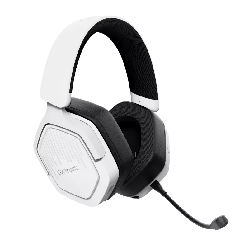 Trust GXT 493W Carus Headset Kabelgebunden & Kabellos Kopfband, Helm Gaming USB Typ-C / USB Typ-A Bluetooth Weiß
