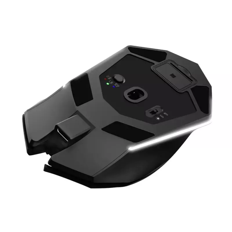 Gaming-Maus TRUST GXT 122 Felox+ — Rechtshänder, optisch, RF Wireless + Bluetooth, 10000 DPI, 7 Tasten, Multi-LED, schwarz