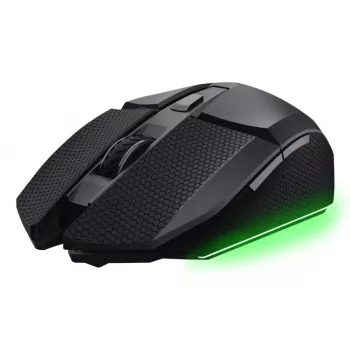 Gaming-Maus TRUST GXT 122 Felox+ — Rechtshänder, optisch, RF Wireless + Bluetooth, 10000 DPI, 7 Tasten, Multi-LED, schwarz