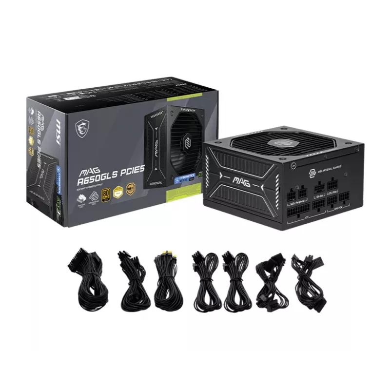MSI MAG A650GLS PCIE5 Netzteil 650 W 24-polig ATX ATX Schwarz