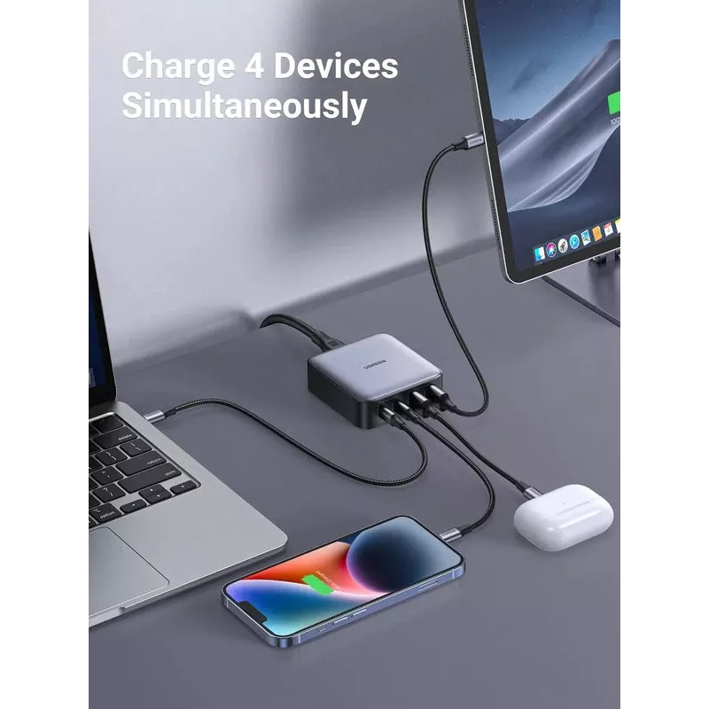 Ugreen Nexode 65 W Desktop-Schnellladegerät, 2x USB-A + 2x USB-C (90747)