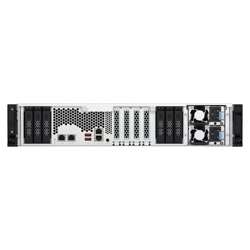 QNAP TS-H3077AFU-R7-64G NAS/Speicherserver Rack (2U) AMD Ryzen™ 5 64 GB DDR5 0 TB QuTS hero Schwarz, Metallisch