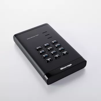 iStorage diskAshur PRO³ HDD 4 TB | Sichere tragbare Festplatte | FIPS 140-3 Level 3-konform | AES-XTS 256-Bit-Hardwareverschlüsselung | PIN-geschützt | Betriebssystem- und plattformunabhängig | DSGVO-, TAA-konform | Schutz vor Brute-Force-Angriffen | Staub- und wasserbeständig
