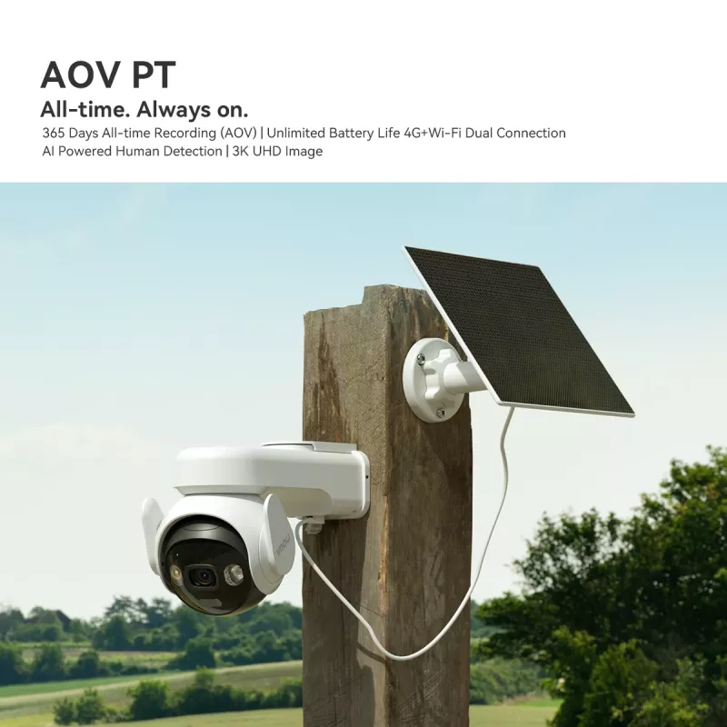 Imou AOV PT 5MP Turret IP-Überwachungskamera Außenbereich 2880 x 1620 Pixel Wandmontage