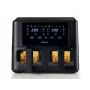 Ariete 4631 Double Heißluftfritteuse 9L, 2400W, Gesamtkapazität 9L, 11 Programme, Multifunktion, Bis zu 3,6 kg frittierte Lebensmittel Temperatur bis zu 200°C, Doppelkorb, Schwarz