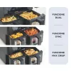 Ariete 4631 Double Heißluftfritteuse 9L, 2400W, Gesamtkapazität 9L, 11 Programme, Multifunktion, Bis zu 3,6 kg frittierte Lebensmittel Temperatur bis zu 200°C, Doppelkorb, Schwarz