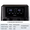 Ariete 4631 Double Heißluftfritteuse 9L, 2400W, Gesamtkapazität 9L, 11 Programme, Multifunktion, Bis zu 3,6 kg frittierte Lebensmittel Temperatur bis zu 200°C, Doppelkorb, Schwarz