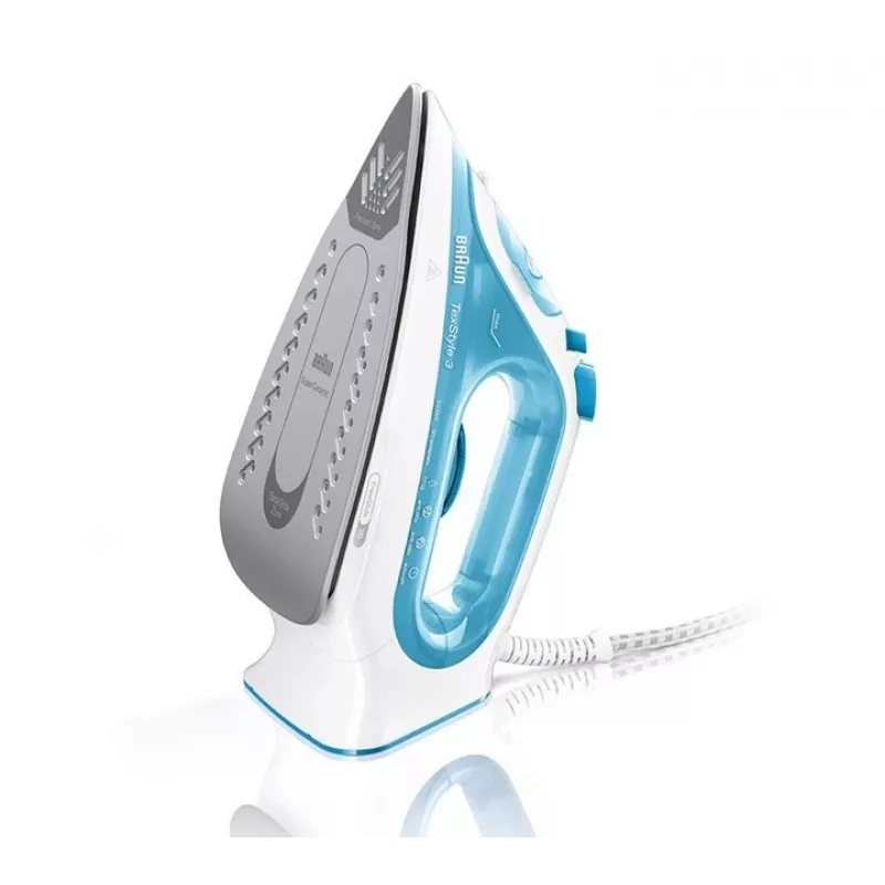 Braun TexStyle 3 Dampfbügeleisen SI 3053 Blau Keramiksohle 2400 W