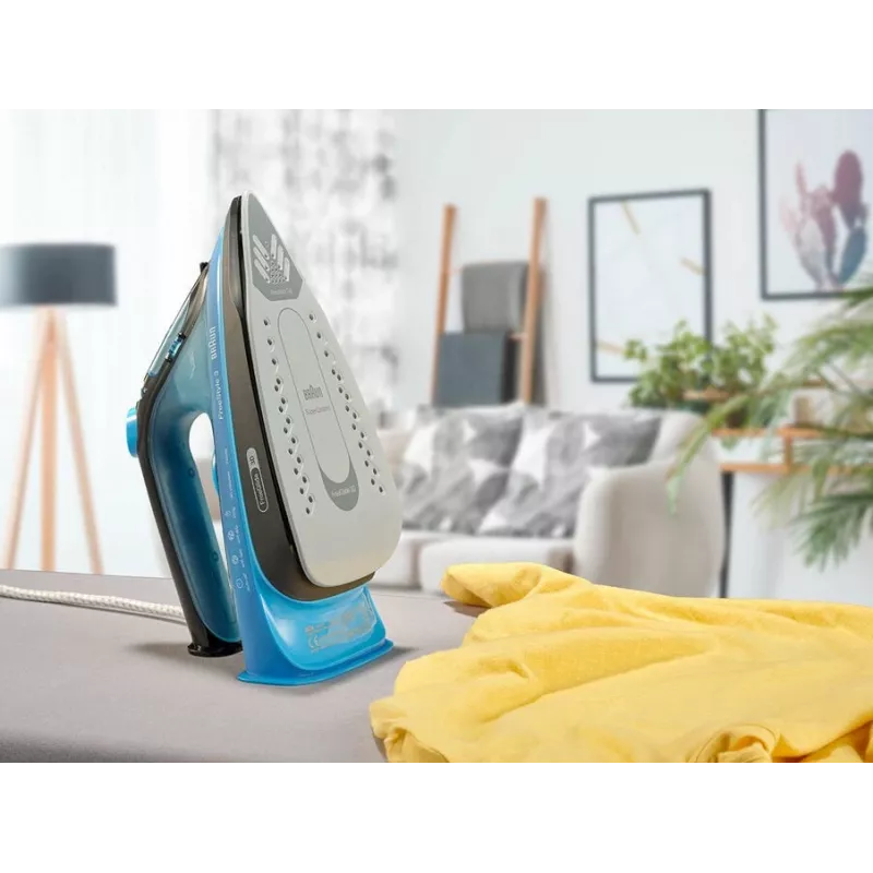 Braun FI3194BK Dampfbügeleisen Keramiksohle 2400 W Schwarz, Blau